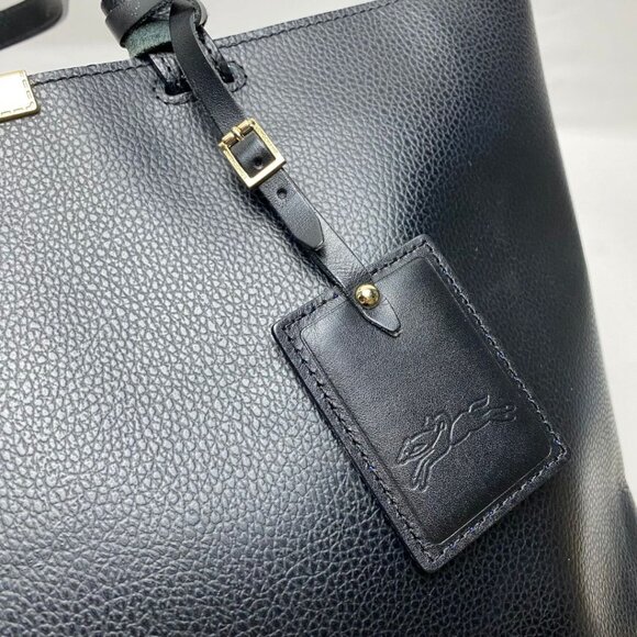 LONGCHAMP Le Foulonne City Tote Black/Blue Inside - Picture 7 of 16